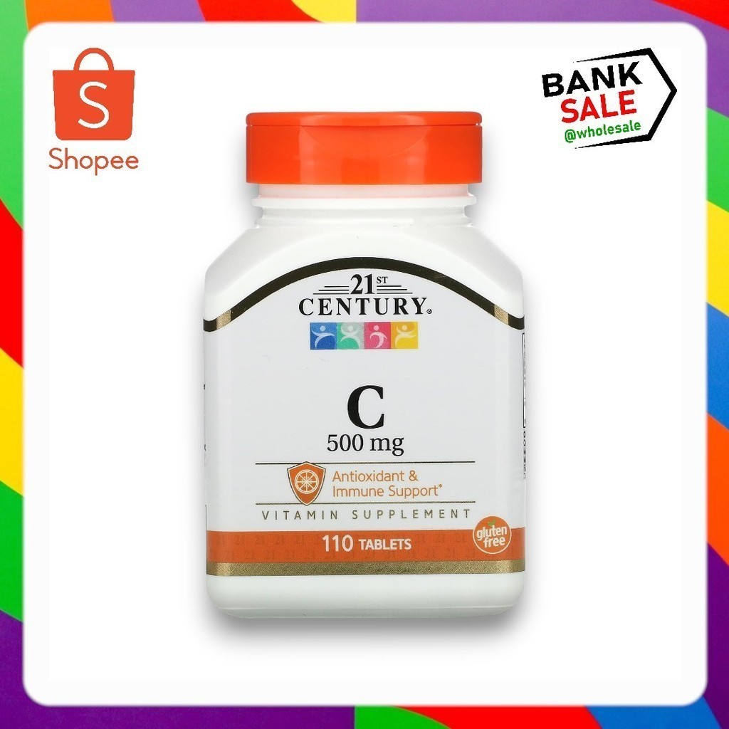 พร้อมส่ง 21st Century, Vitamin C, 500 mg, 110 Tablets