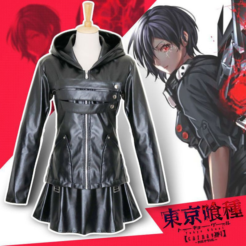 Tokyo Ghoul Touka Kirishima PU เสื้อผ้าเครื่ baharina cosplay ชุดHALLOWEEN CHRISTMAS anime cos ชุดกา