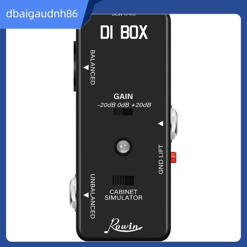 Rowin DI BOX LEF-331 Micro-DI พร้อม Cab Sim และ Gain Guitar Effect DBTH