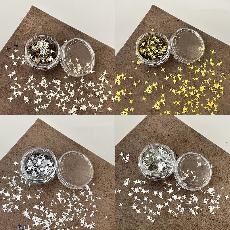 [maybeauty] 1กล่องเล็บGlitter Star Shape Sequins Sparkly Flakes Pailletteเล็บCharmsตกแต่งDIYชิ้นอุปกรณ์เสริม {TH}