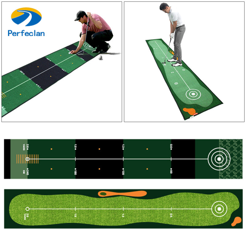 Perfeclan Golf Putting Green Mat Golf Hitting Mat อุปกรณ์ช่วยเหลือการฝึกอบรมกอล์ฟสําหรับบ้าน