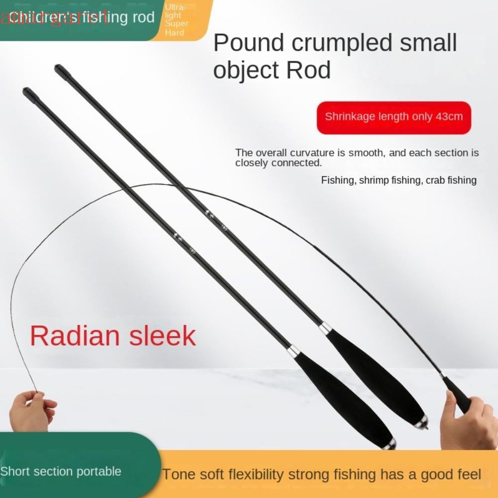 AMARGRET เบ็ดตกปลาครบชุด, Telescopic Spincast Fishing Reel ชุดเบ็ดตกปลา, เด็กหล่อ Rod คาร์บอน Fibre 