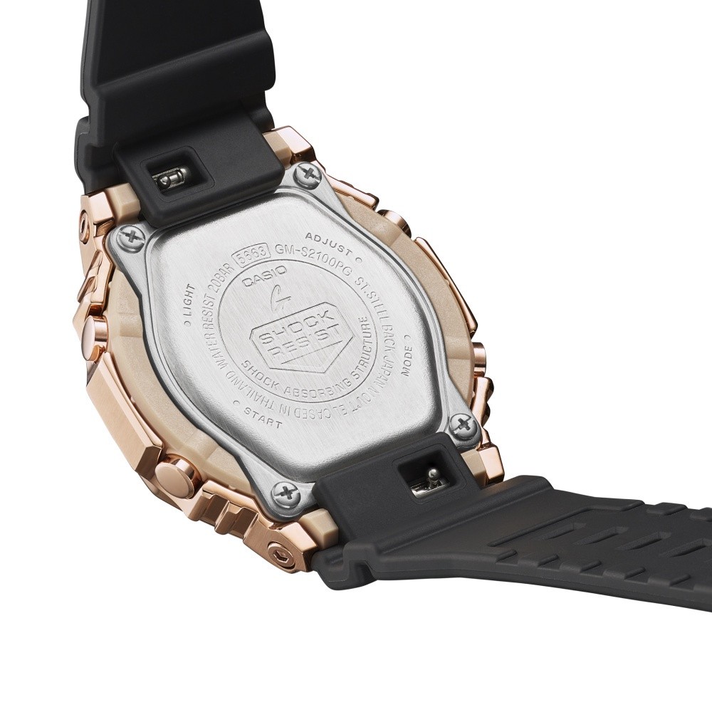 CASIO นาฬิกาข้อมือผู้หญิง G-SHOCK MID-TIER รุ่น GM-S2100PG-1A4DR วัสดุเรซิ่น สีพิงค์โกลด์