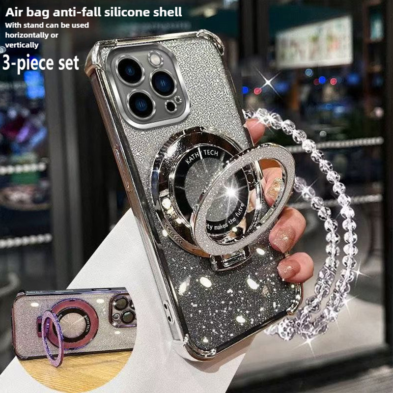 【3 in 1】เคส Samsung S24 S24 FE S23+ S25 S22 Ultra S23 Ultra โทรศัพท์มือถือกรณีนุ่มซิลิโคนกันกระแทกปก