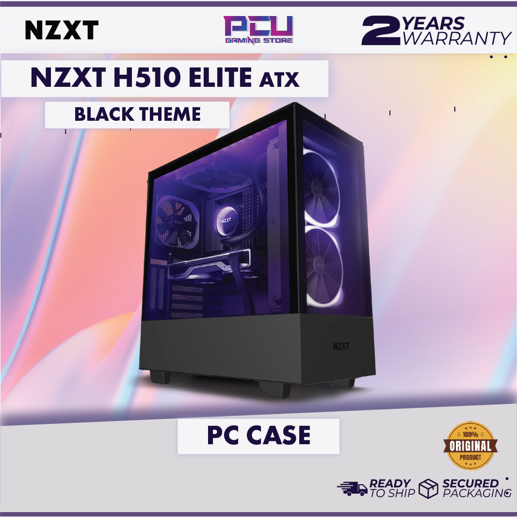 NZXT H510 ELITE ATX CASE - สีดํา (CA-H510E-B1)