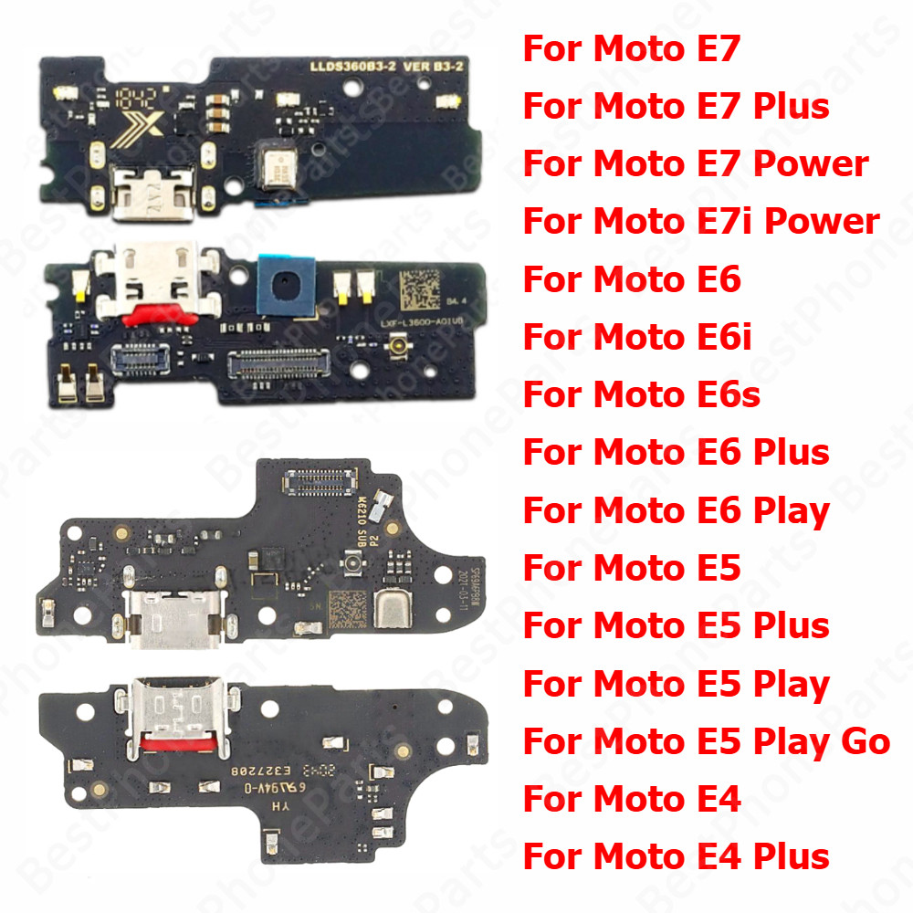 ชาร์จสําหรับ Motorola Moto E7 E7i Power E6 E6i E6s E5 Play Go E4 Plus พอร์ตชาร์จ Usb Connector PCB D