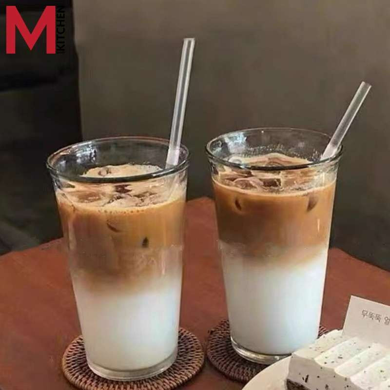 M KITCHEN แก้วน้ำ แก้วทรงเหลี่ยม 350ml แก้วคาเฟ่ แก้วใส แก้วน้ำ แก้วกาแฟ แก้ววิสกี้ แก้วหรู แก้วค็อกเทล (A0)