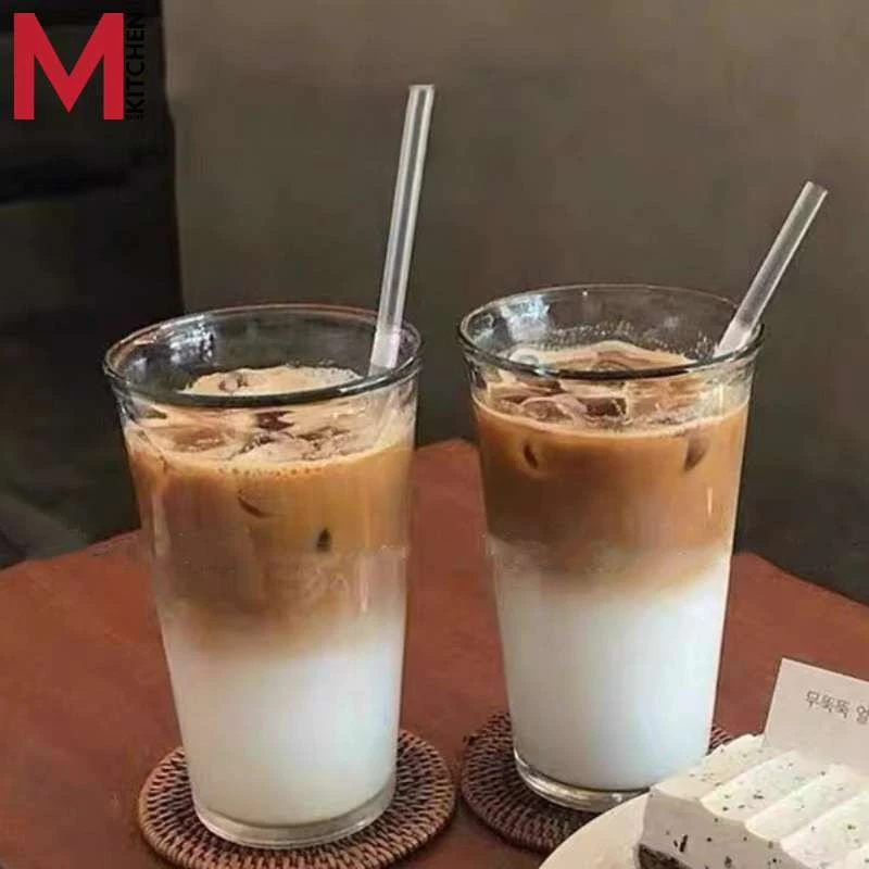 M KITCHEN แก้วน้ำ แก้วทรงเหลี่ยม 350ml แก้วคาเฟ่ แก้วใส แก้วน้ำ แก้วกาแฟ แก้ววิสกี้ แก้วหรู แก้วค็อกเทล (A0)