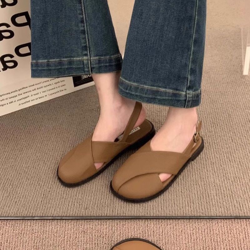 2025 รองเท้าแตะเรโทรใหม่ รองเท้าแตะผู้หญิงกลางแจ้งแบบสองทาง สวมใส่สบาย รองเท้าแตะชายหาดโรมันฤดูร้อน - รูปที่ 6