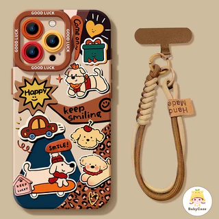 เคสไอโฟน11 13 สำหรับ iPhone 15 16 11 13 12 14 Pro Max 8 7 15 14 16 Plus XR XS X Max SE 2020 กำไลแมวตัวการ์ตูนน่ารัก