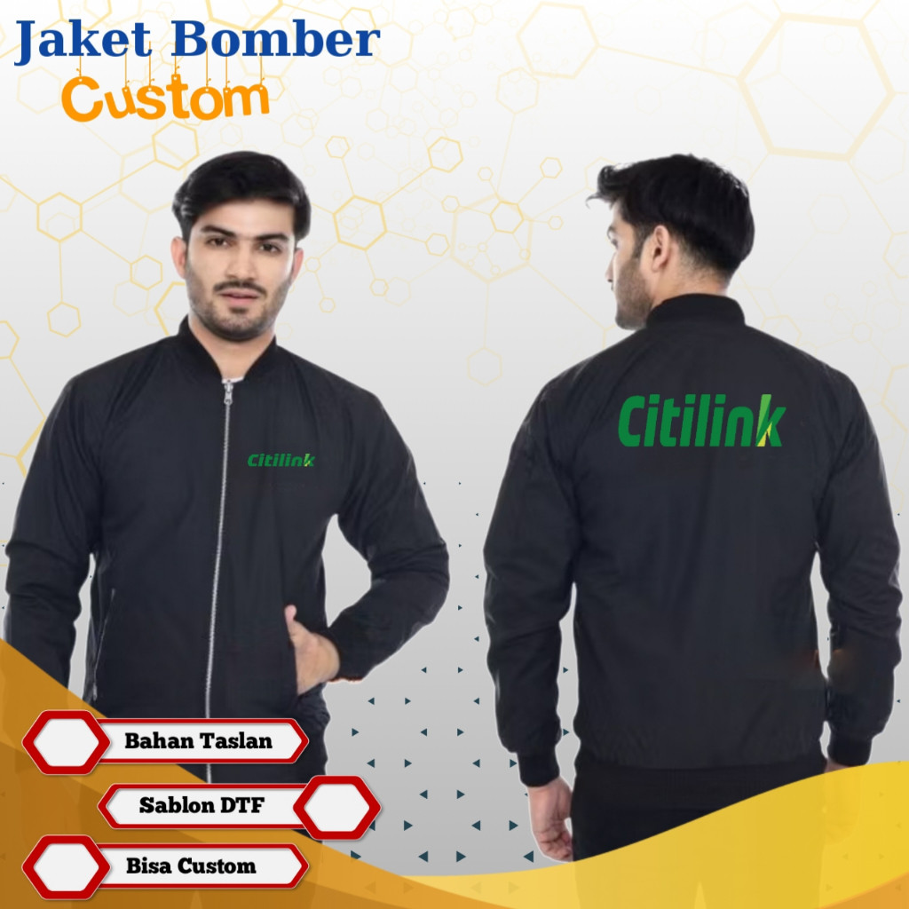 Citilink Merchandise Bomber Jacket Maskapai MS6 Custom Bomber Jacket