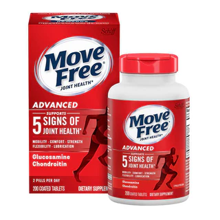 (รุ่นกล่องใหม่) Schiff Move Free advanced Glucosamine + Chondroitin 200 tablets