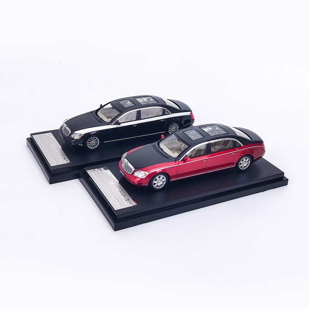 SH 1: 64 Mercedes-Benz Maybach 62 Four-Door Sunroof Version Alloy Car Model Collection