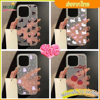 เคสสำหรับไอโฟน 11 13 โบว์หมีน้อยน่ารัก กันกระแทก case for iPhone11 13promax 15plus 16 14 13 12mini XR/XSMax 7 8 SE2020