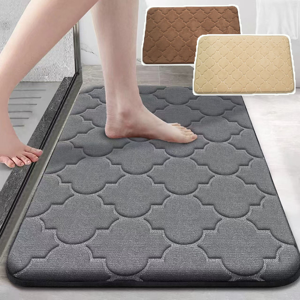 40*60CM พรมปูพื้น นุ่มหนาขึ้น แห้งเร็วปลอดภัย ใช้ได้กับห้องน้ำ โถงทางเข้าห้องครัว