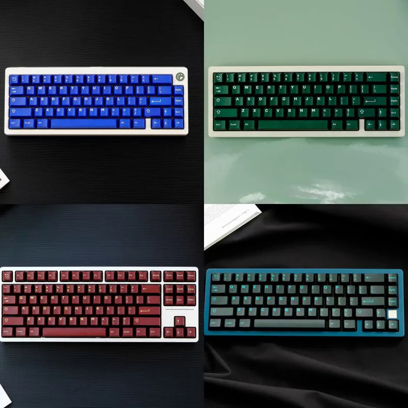 121 Keys/set Aifei Neon Light Klein Blue Pyga Keycaps ABS Double Shot Key Caps Cherry Profile Semi T