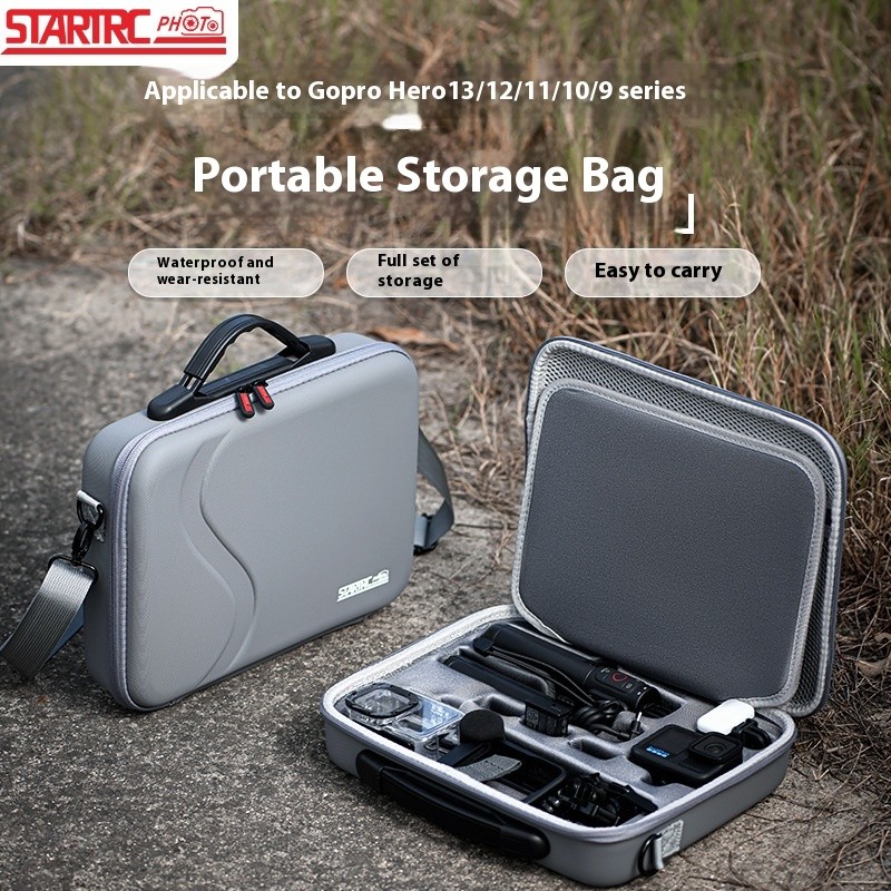 สําหรับ GoPro Hero 13 กระเป๋าเก็บกระเป๋าสะพายแบบพกพาสําหรับ HERO12/11/10 Action กล้องแบบพกพา Combo สําหรับ GoPro Hero อุปกรณ์เสริมกระเป๋า