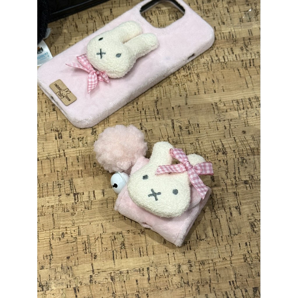 Miffy Rabbit Pink Plush หูฟังสําหรับ AirPods 1 2 3 4 Pro 1 2 หูฟัง Rotective Case
