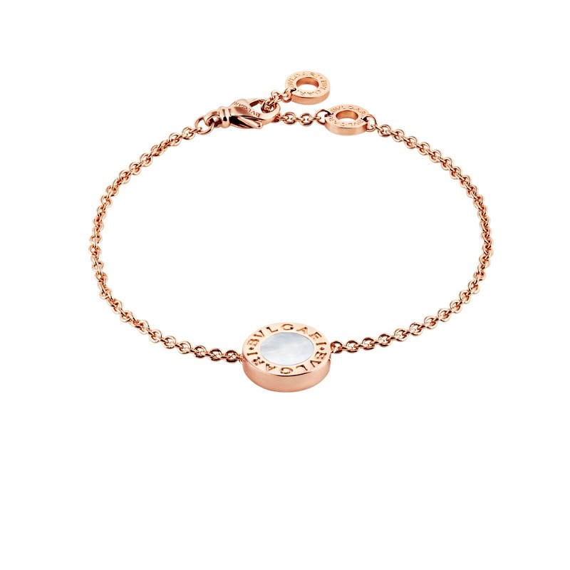 [คลังสินค้าพร้อม] Bvlgari BVLGARI BVLGARI BVLGARI BVLGARI Rose Gold Mother-of-Pearl Round Jewelry สร