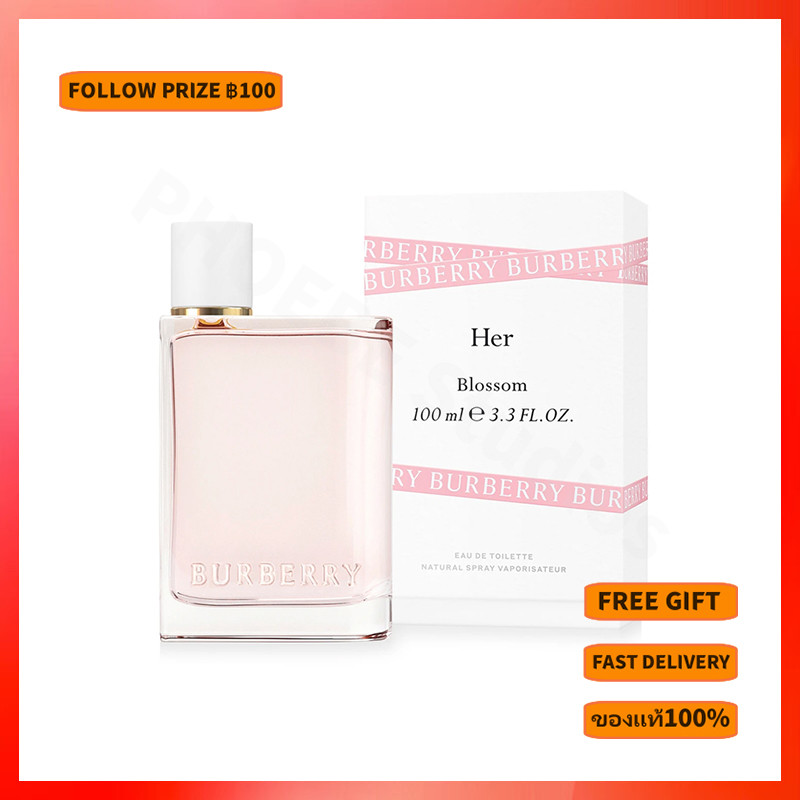 Burberry Her EDP/Burberry Her Blossom EDT 100ML แท้ น้ำหอมผู้หญิง เคาน์เตอร์ของแท้