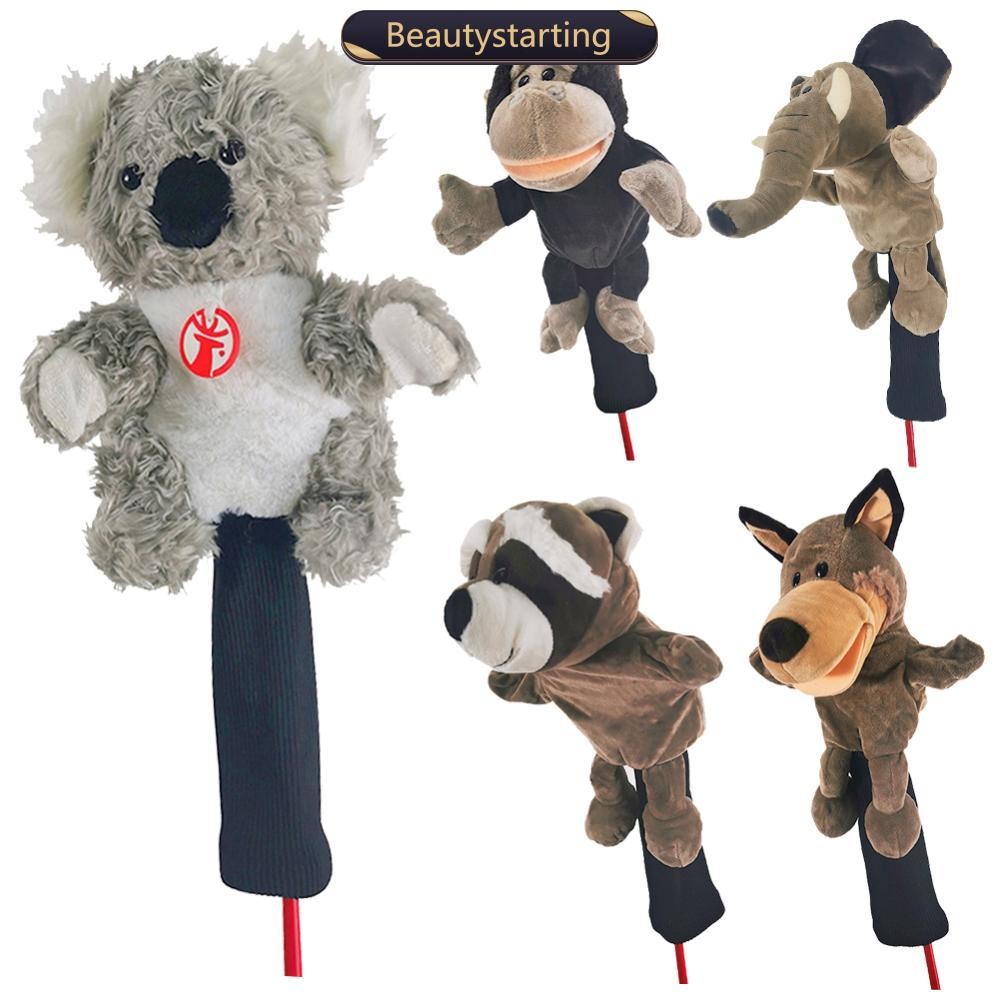 Beautystarting สัตว์น่ารัก Golf Driver Head Cover Golf No.1 Protector นุ่มทนทานหัวกอล์ฟ Club Putter 