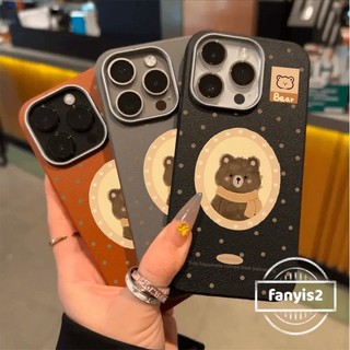 สําหรับ OPPO Reno 10 12F 12Pro 11F 11Pro 5 5F 4F 8ปลอกการ์ตูนหมีน่ารัก Retro หรูหราหนังกันกระแทกปกอ่อน