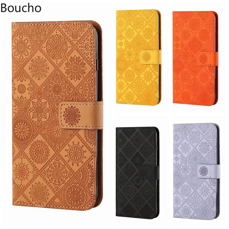 Vintage ชาติพันธุ์ดอกไม้ลายนูนเคสโทรศัพท์สําหรับ itel P55 P665L P661N A666LN A666L ขาตั้งการ์ดฝาครอบ