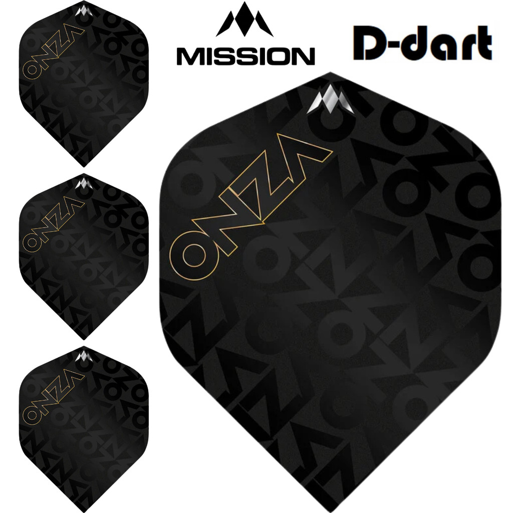 Mission Dart Flights - ONZA STANDARD 100 ไมครอน Solo Darts Flight สําหรับลูกดอกนุ่มและเหล็ก