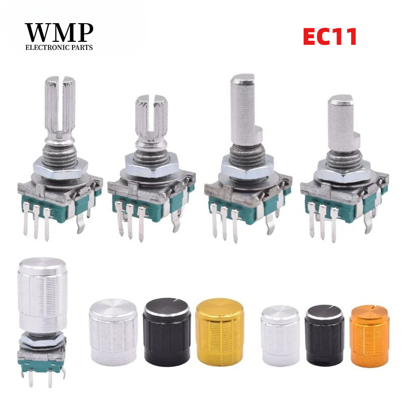 5/2pcs EC11 Encoder พร้อมสวิตช์ 20 ตําแหน่ง Incremental 360 Rotary Encoder ปุ่มลูกบิดสวิทช์ EC11 Ard