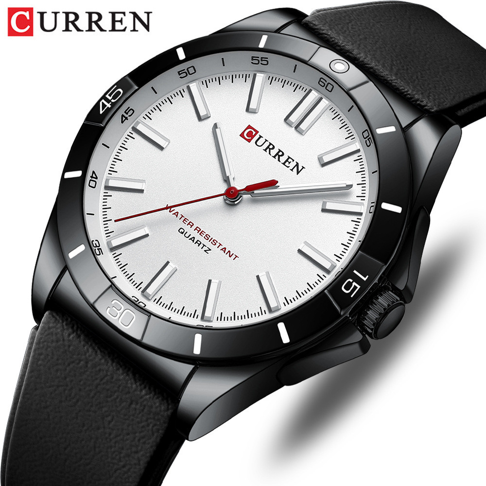 CURREN 8449 Trend Cool Mens Quartz Watch สายซิลิโคนกันน้ํา Causal สไตล์ใช้
