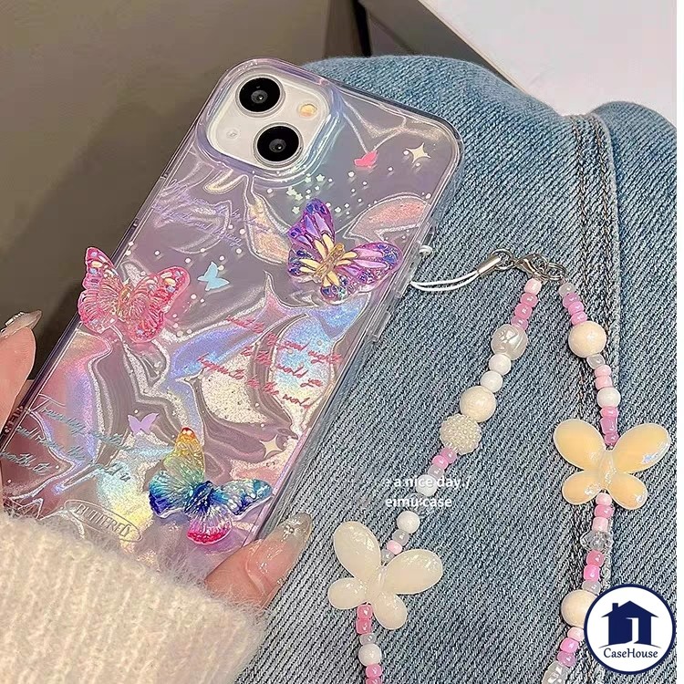 เคสลายผีเสื้อสีชมพูแสนน่ารัก เข้ากันได้กับ Samsung A05s A05 A14 A21s A15 A23 A53 A12 A32 A03 A20 A33 A11 A34 A50 A13 A30