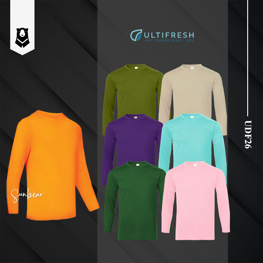 Ultifresh UDF26 NTMY.os คอลูกเรือเสื้อยืดแขนยาว Unisex Dri-fit ไมโครไฟเบอร์ Baju Lengan Panjang 4
