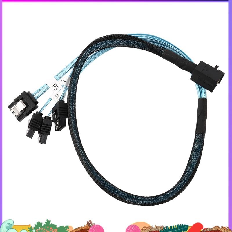สายเคเบิล SAS เป็น SATA ขนาดเล็กภายในซุปเปอร์, SFF-8643 ถึง SATA การฝ่าวงล้อมเข้ากันได้กับฮาร์ดไดรฟ์คอนโทรลเลอร์ (1.6Ft)