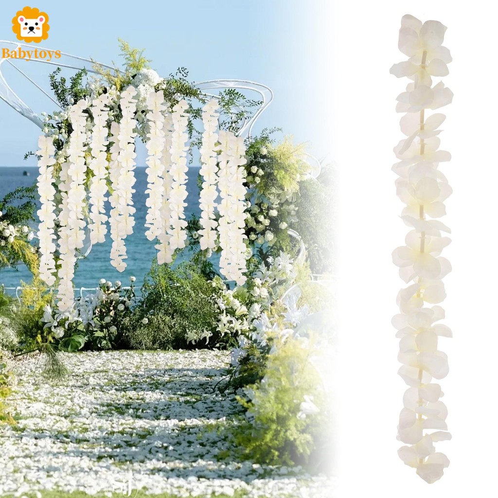40 ชิ้นประดิษฐ์ Wisteria Lanyard ปลอมแขวน Wisteria Vines สําหรับงานแต่งงานหน้าแรก Patio ตกแต่ง SHOPS
