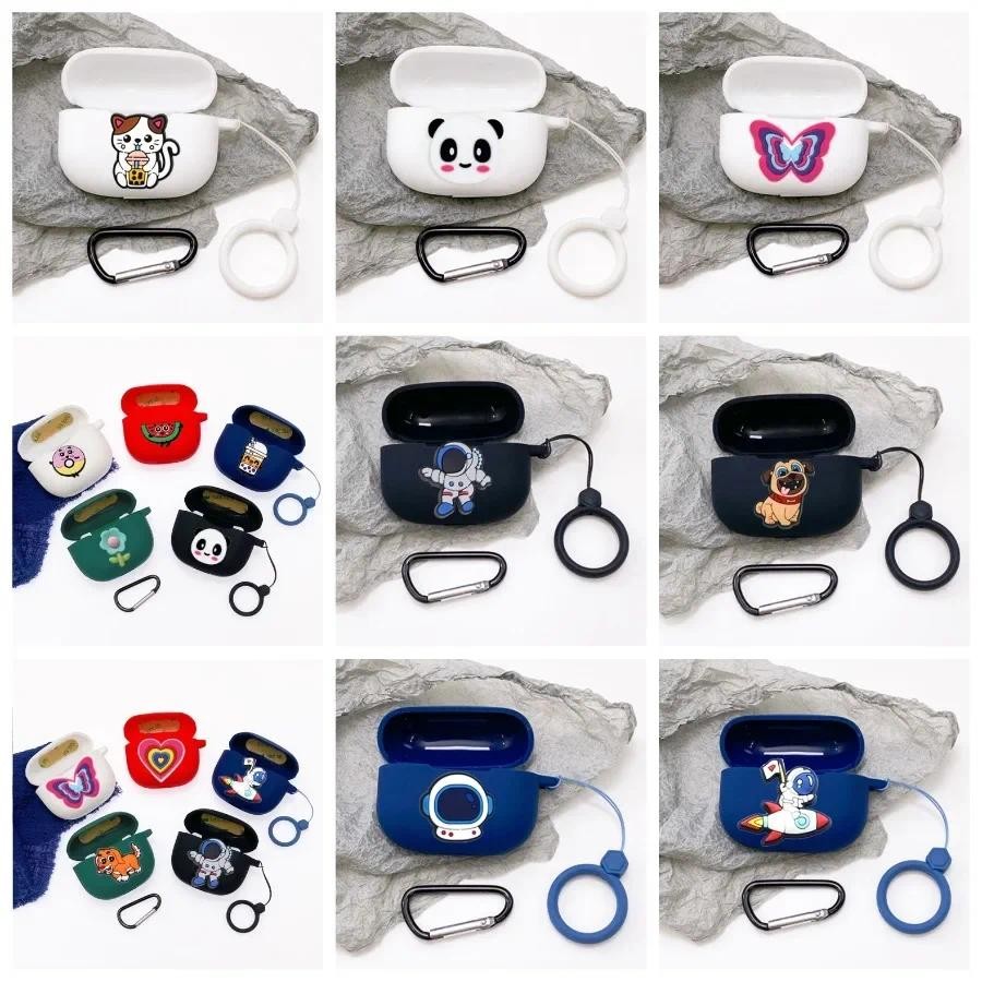 การ์ตูนสําหรับ 1MORE คลิปหู S20 กรณีดอกไม้น่ารักหูฟังซิลิโคนป้องกันสําหรับ 1MORE S20 กันกระแทกได้ยิน