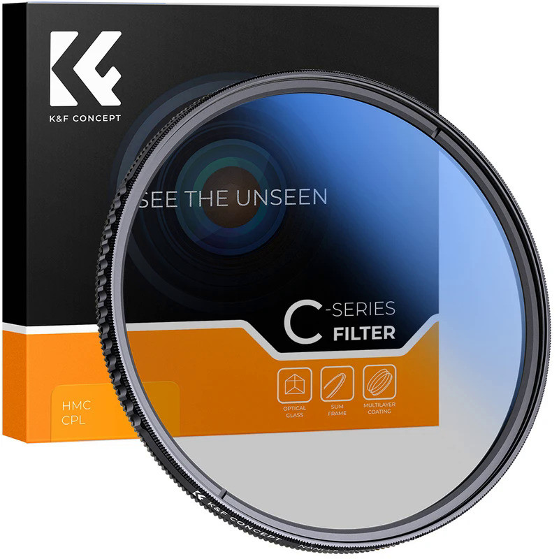 K&F Concept MC CPL Circular Polarizer Filter Ultrathin Polarizing Filter for Camera Lens Filter 52mm