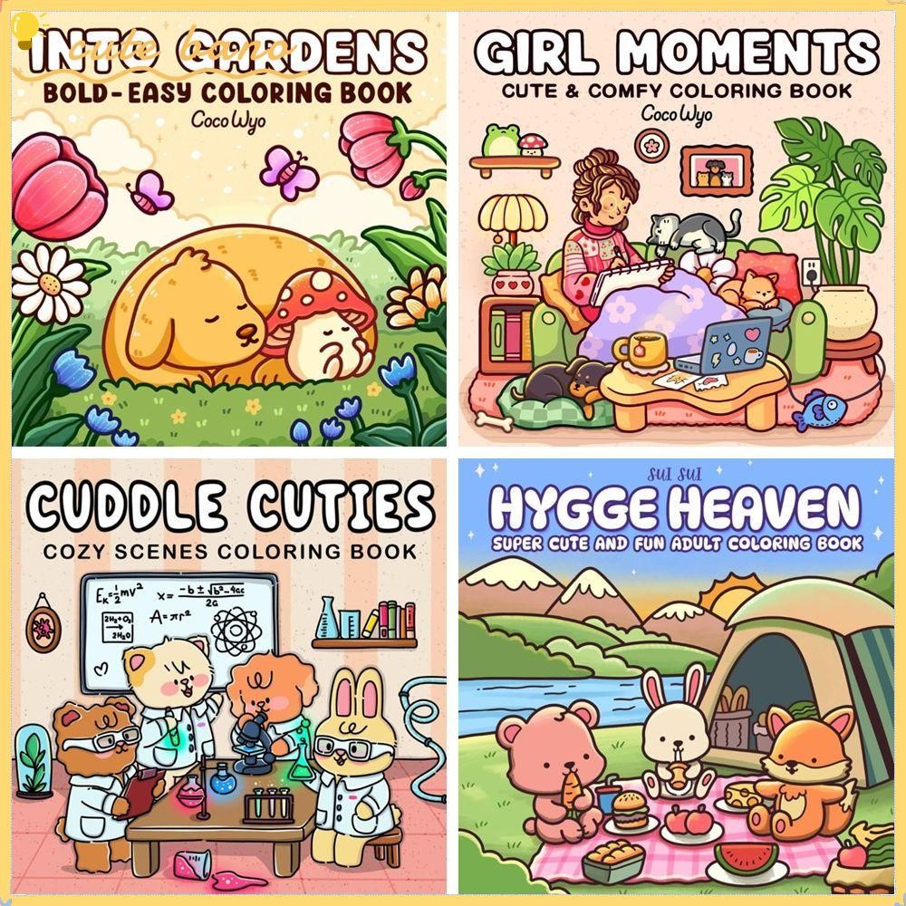 สมุดระบายสี BANO1, หนังสือภาพวาดกราฟฟิตีเพื่อการศึกษา Stuky Cutie, ของขวัญผ่อนคลายคุณภาพสูง Doodles Book ผู้ใหญ่และวัยรุ่น