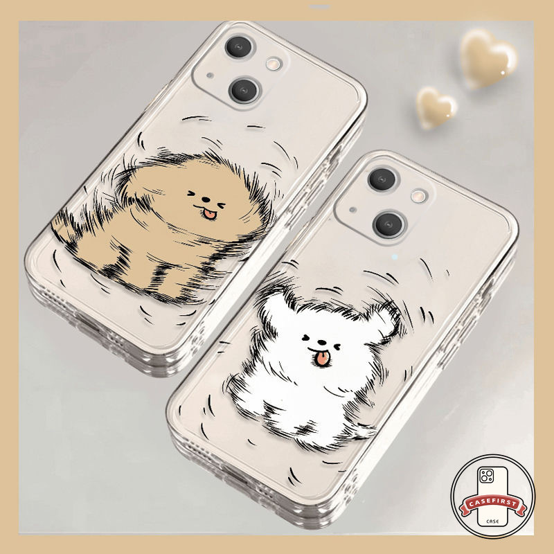 การ์ตูนแนวยุ่งลูกสุนัขโปร่งใสคู่รักนุ่ม เคส Infinix Smart 8 7 5 6 Pro Hot 40i 30i 20 10 9 Play Tecno Spark 20C 20 10 Pro – โปรปัง