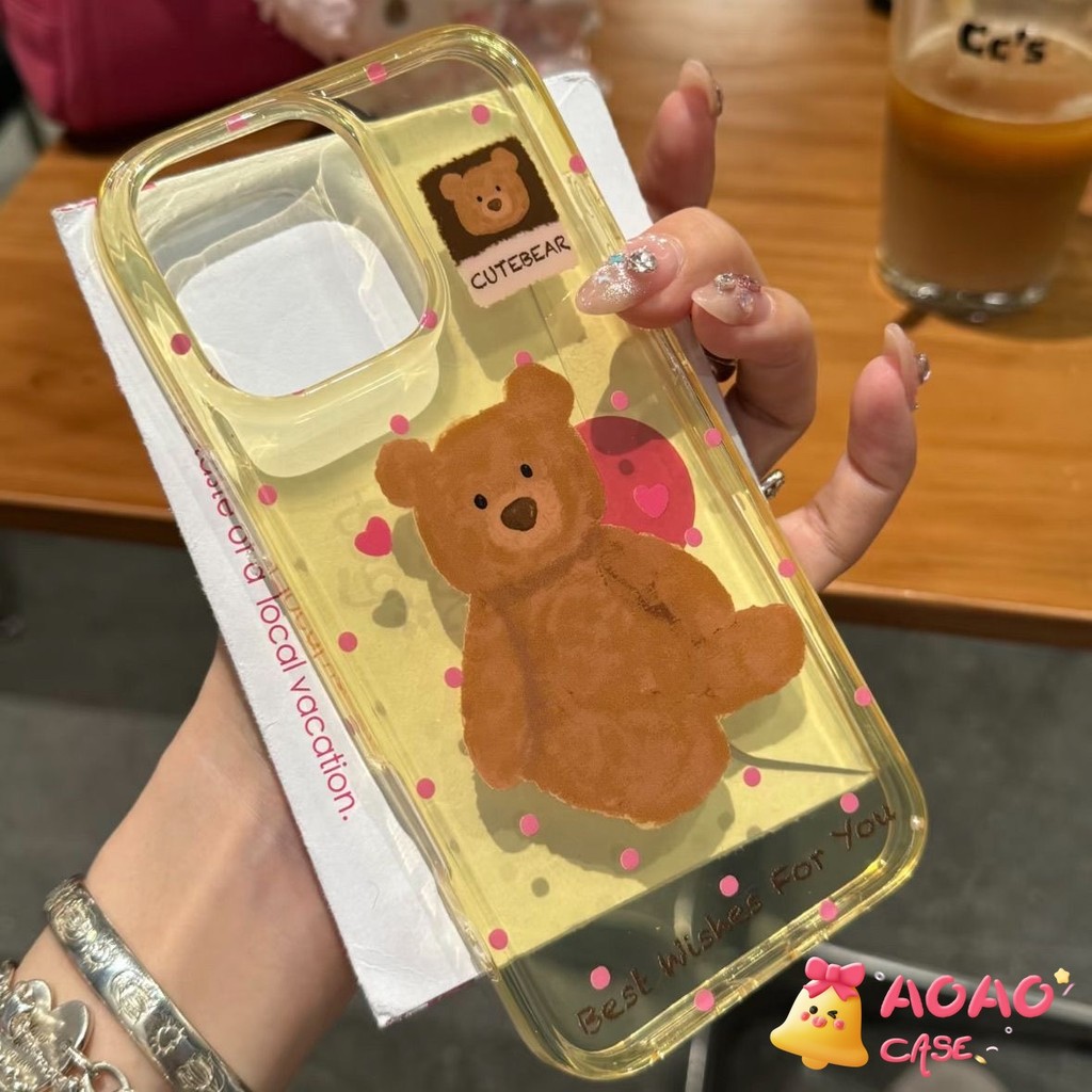 เคสไอโฟน11 สำหรับ iPhone 15 11 13 12 14 Pro Max 8 7 14 15 Plus XR X XS Max SE 2020 ปกม่วงหมีน่ารักตลก - รูปที่ 4