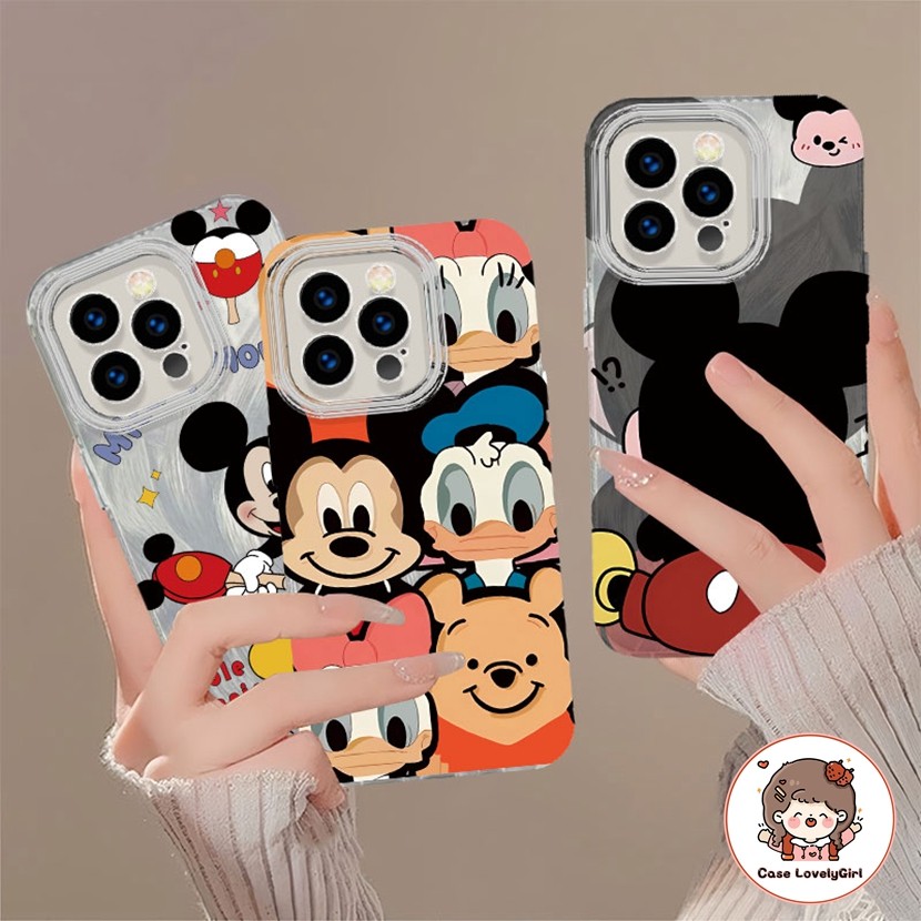 🔥ส่งจากไทย🔥 Cartoon Couple เคส IPhone 15 12 13 14Pro Max เคสไอโฟน11 เคสไอโฟน 16 pro max X Xr 8 7Plus Feather Yarn Case