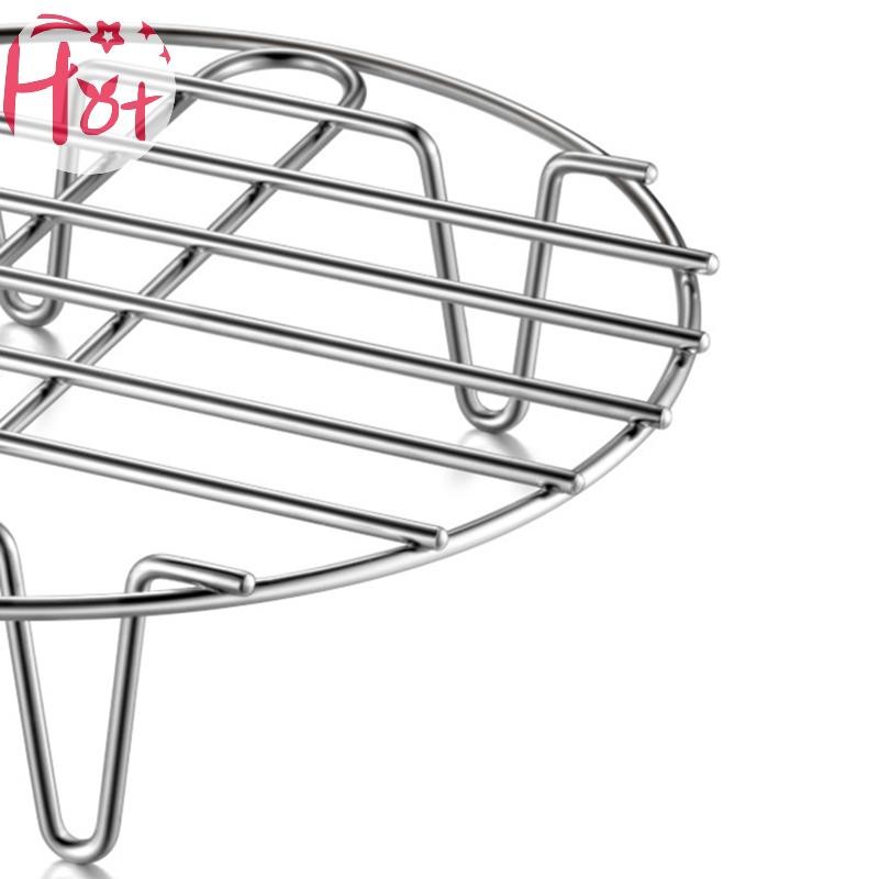 Ge เครื่องครัวสแตนเลส Steamer Rack ทําอาหารเบเกอรี่หม้อขาตั้ง Airfryer ย่างอุปกรณ์อาหารห้องครัวชั้นนึ่ง Square - รูปที่ 5