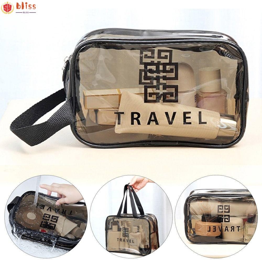 Blliss Washbag, กระเป๋าใส่อุปกรณ์อาบน้ํากันฝุ่นความจุขนาดใหญ่, กระเป๋าแต่งหน้าออแกไนเซอร์สําหรับเดินทางแบบใสแบบพกพาคุณภาพสูง