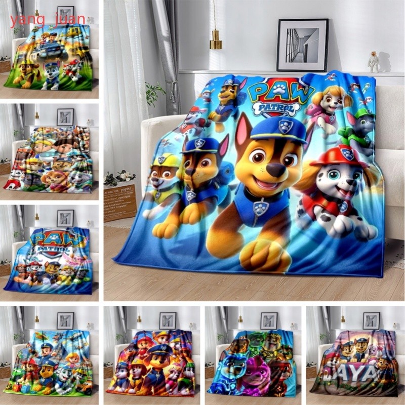 3d พิมพ์ PAW Patrol ผ้าห่มน่ารักการ์ตูนสุนัขโซฟาผ้าห่มผ้าปูที่นอนการปรับแต่ง s34