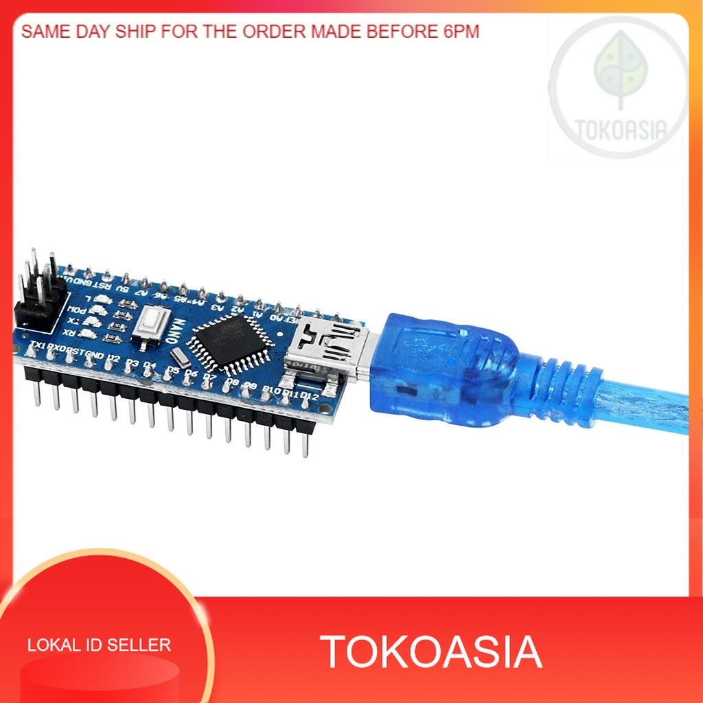 Nano V3.0, Nano Board ATmega328P 5V 16M Micro Controller Board ใช้งานร่วมกับ Arduino IDE + สาย USB a