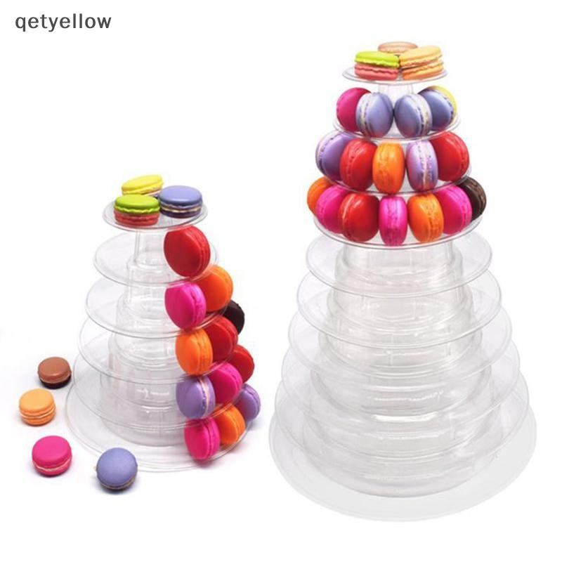 Qetyellow 6/10 ชั้นขาตั้งจอแสดงผล Cupcake Tower ชั้นวางเค้กเค้กเครื่องมือ TH