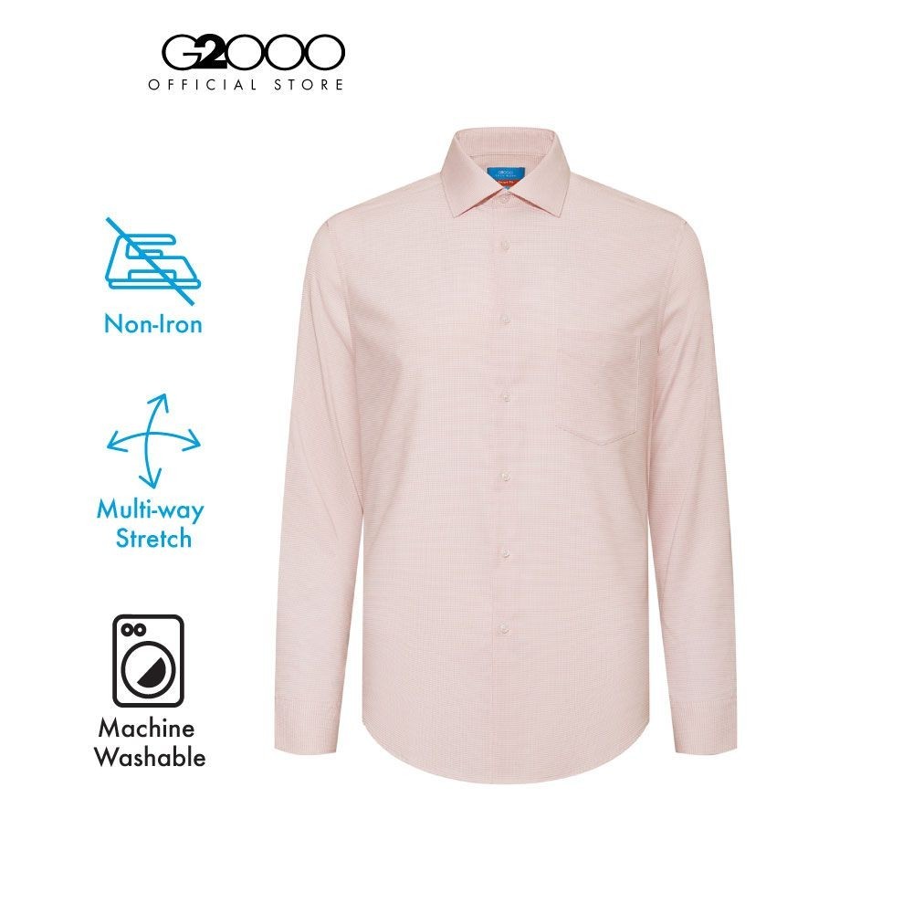 G2000 เสื้อเชิ้ตแขนยาวแบบทางการสำหรับผู้ชาย ทรง Smart Fit รุ่น 4612111222 PINK