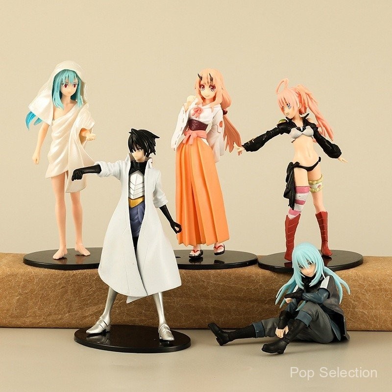 1 ชิ้นเวลานั้นฉันกลับชาติมาเกิดเป็น Slime อะนิเมะรูป Rimuru Tempest Milim Nava Shuna Saakuchi Hinata PVC ตัวเลขการกระทําตุ๊กตาของเล่น