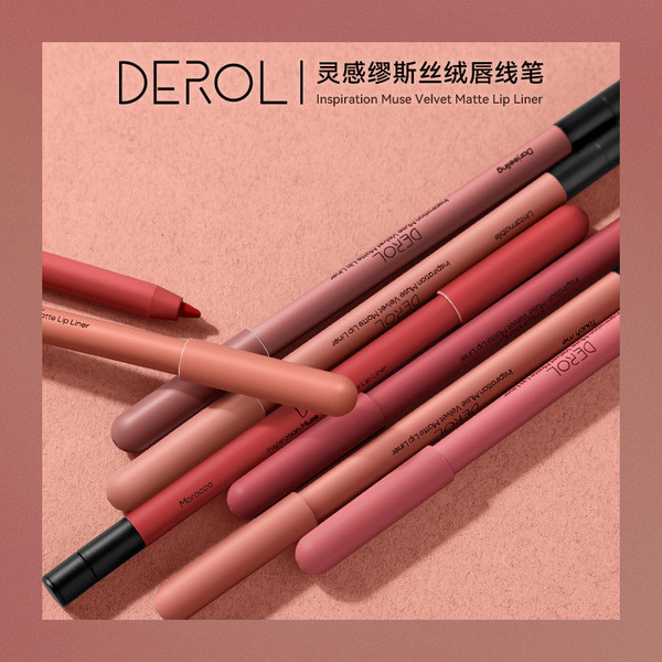 lipliner lip it Cross Border DEROL Matte Lipstick Lip Liner ใช้งานง่ายสําหรับผู้เริ่มต้น ลิปไลเนอร์ล