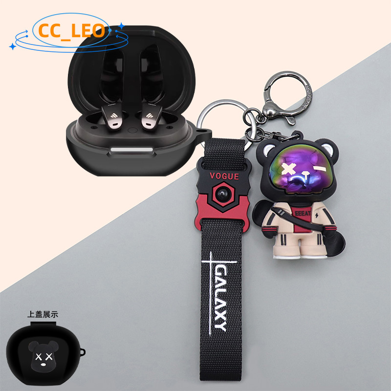 สําหรับ EDIFIER NeoBuds Plus กรณีการ์ตูนหมีพวงกุญแจน่ารัก EDIFIER NeoBuds Pro ซิลิโคน Soft Case EDIF