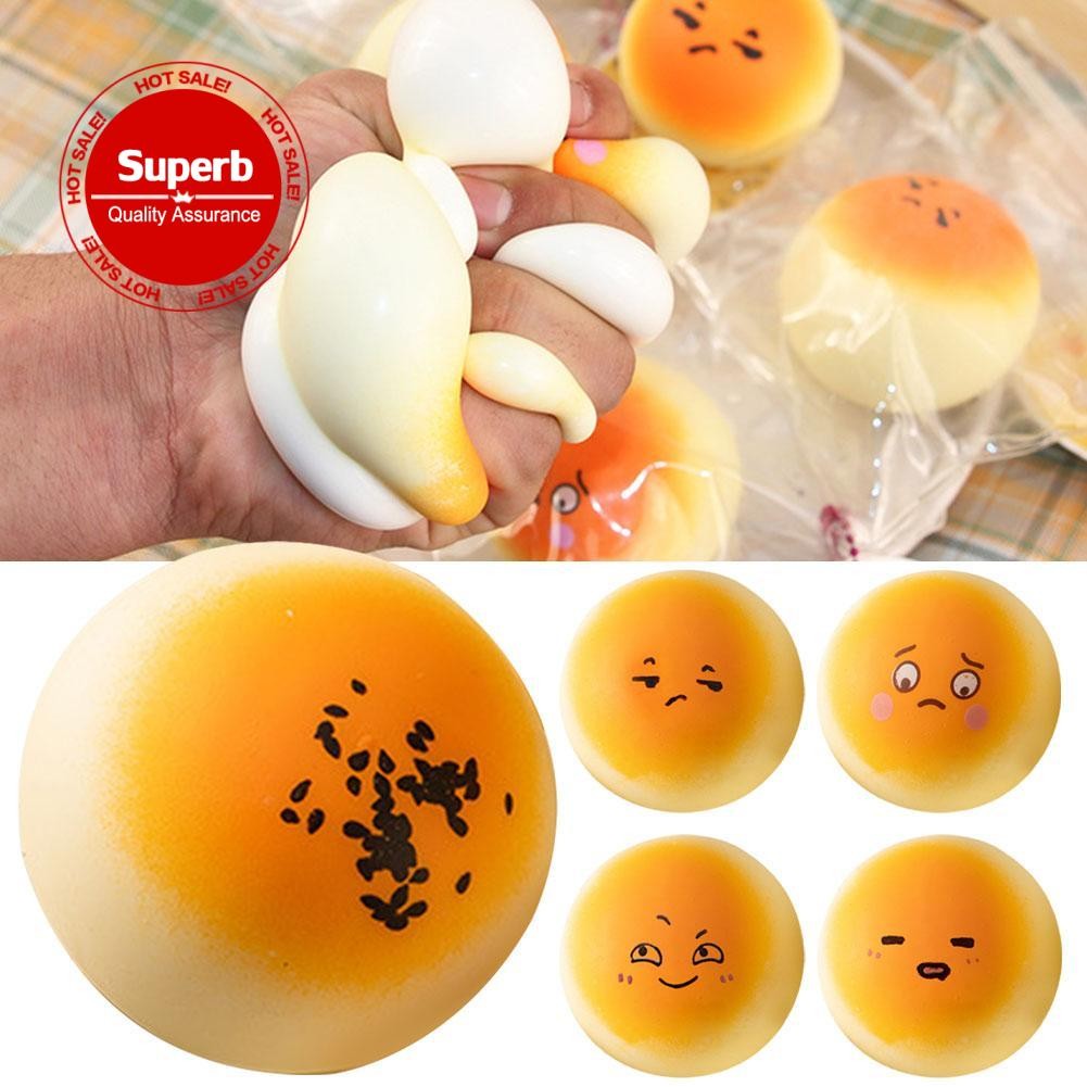 Pu บีบของเล่นนุ่มสีสันความเครียด Reliever Ball 6 ซม./2.36" เส้นผ่านศูนย์กลางออกแบบน่ารักสําหรับความวิตกกังวล I7q3